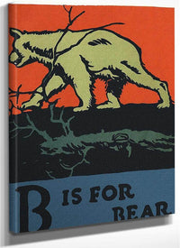 Alphabet B Is For Bear By C.B. Falls Fine Art Print