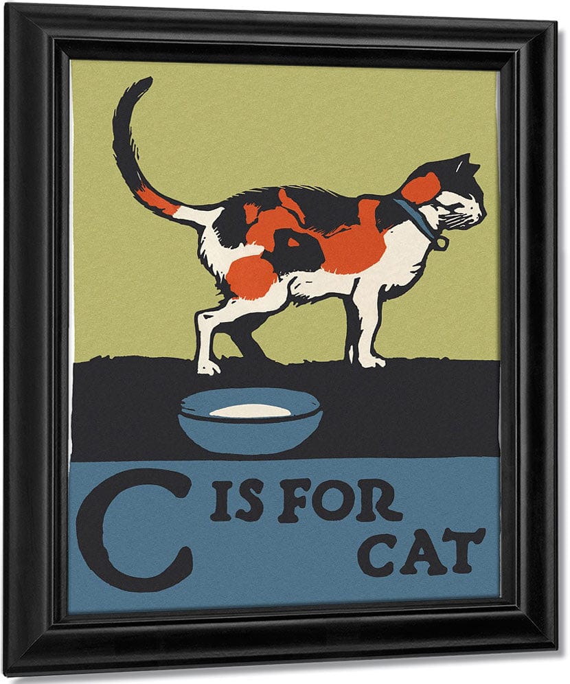 Alphabet  C Is For Cat By C.B. Falls Fine Art Print