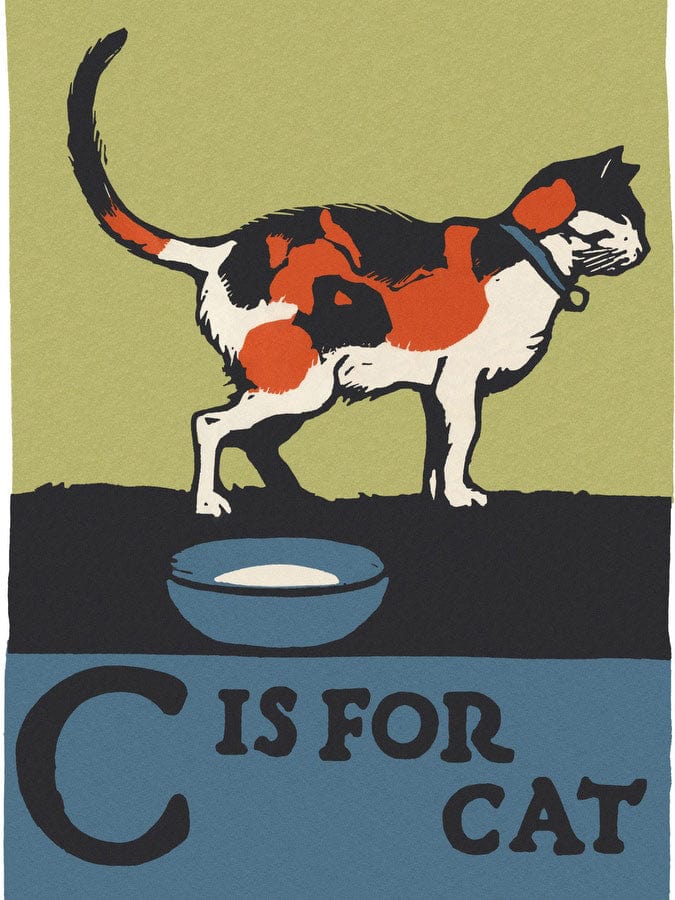 Alphabet  C Is For Cat By C.B. Falls Fine Art Print