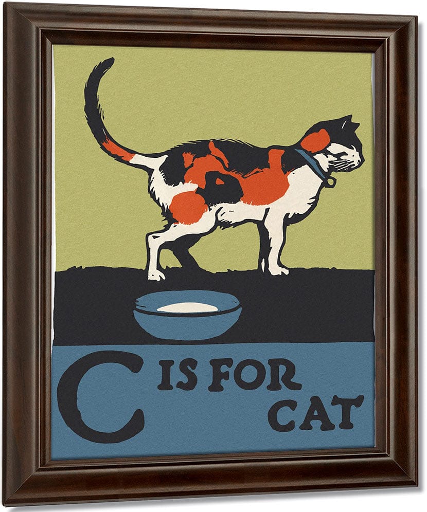 Alphabet  C Is For Cat By C.B. Falls Fine Art Print