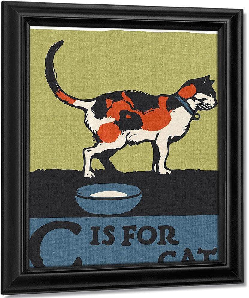Alphabet  C Is For Cat By C.B. Falls Fine Art Print