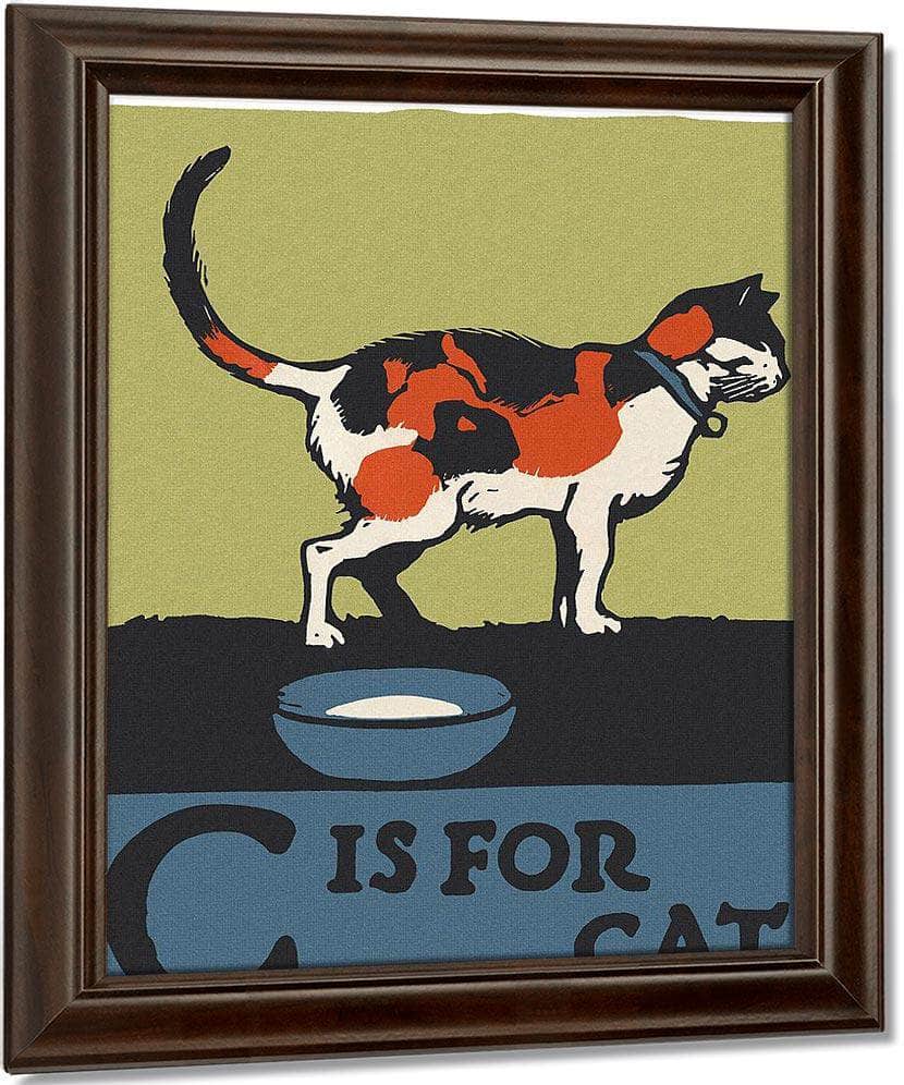 Alphabet  C Is For Cat By C.B. Falls Fine Art Print
