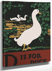 Alphabet  D Is For Duck By C.B. Falls Fine Art Print