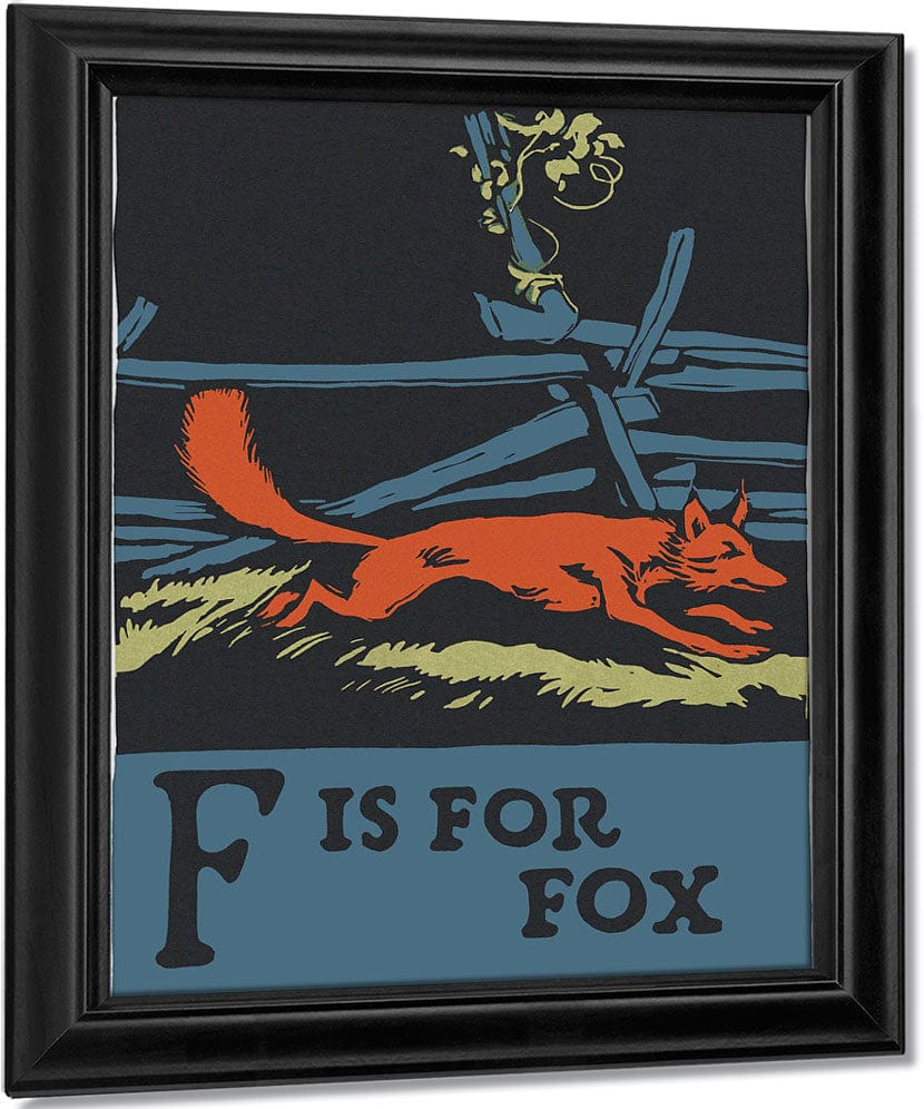 Alphabet F Is For Fox By C.B. Falls Fine Art Print