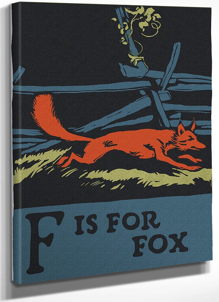 Alphabet F Is For Fox By C.B. Falls Fine Art Print