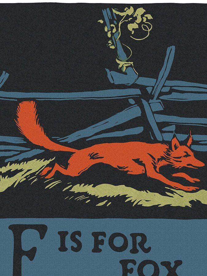 Alphabet F Is For Fox By C.B. Falls Fine Art Print