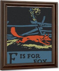 Alphabet F Is For Fox By C.B. Falls Fine Art Print