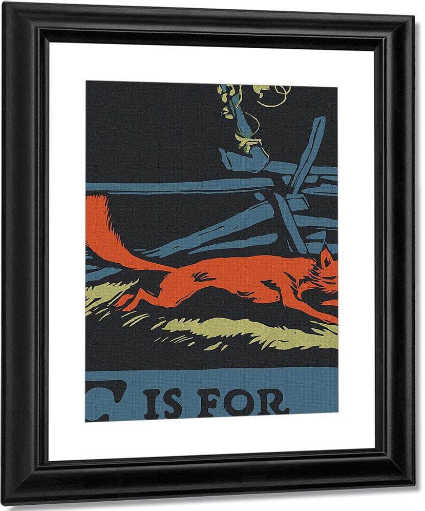 Alphabet F Is For Fox By C.B. Falls Fine Art Print