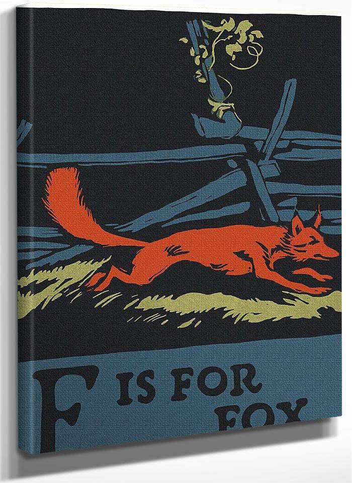 Alphabet F Is For Fox By C.B. Falls Fine Art Print