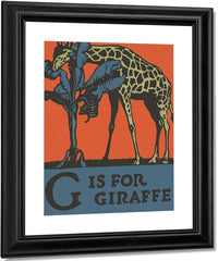 Alphabet G Is For Giraffe By C.B. Falls Fine Art Print