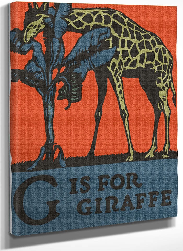 Alphabet G Is For Giraffe By C.B. Falls Fine Art Print