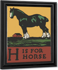 Alphabet H Is For Horse By C.B. Falls Fine Art Print