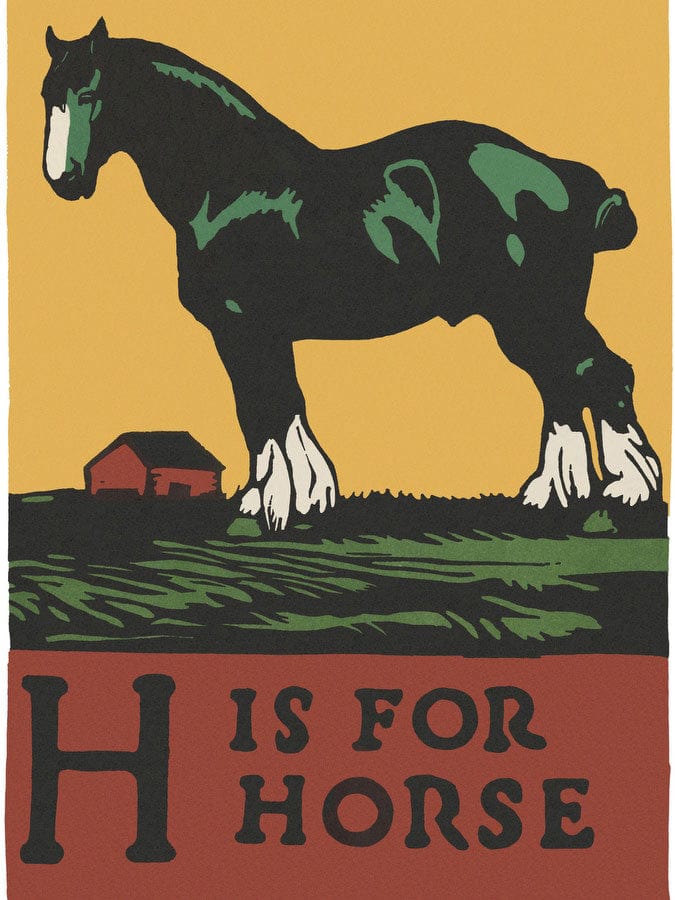 Alphabet H Is For Horse By C.B. Falls Fine Art Print