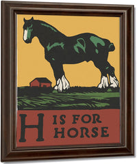 Alphabet H Is For Horse By C.B. Falls Fine Art Print