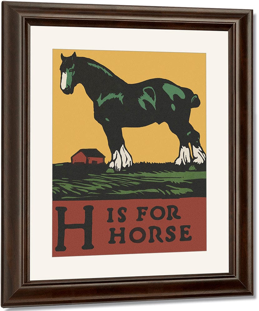 Alphabet H Is For Horse By C.B. Falls Fine Art Print