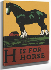 Alphabet H Is For Horse By C.B. Falls Fine Art Print