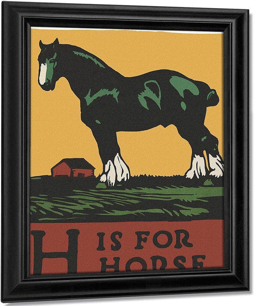 Alphabet H Is For Horse By C.B. Falls Fine Art Print