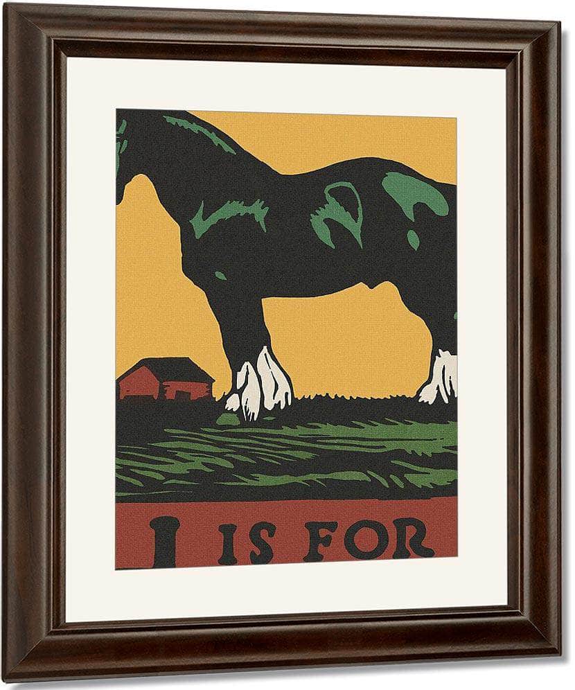 Alphabet H Is For Horse By C.B. Falls Fine Art Print