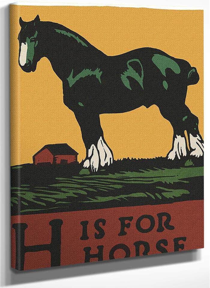 Alphabet H Is For Horse By C.B. Falls Fine Art Print