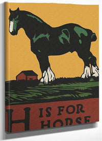 Alphabet H Is For Horse By C.B. Falls Fine Art Print