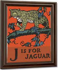 Alphabet J Is For Jaguar By C.B. Falls Fine Art Print