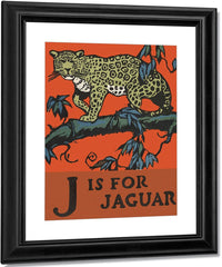 Alphabet J Is For Jaguar By C.B. Falls Fine Art Print
