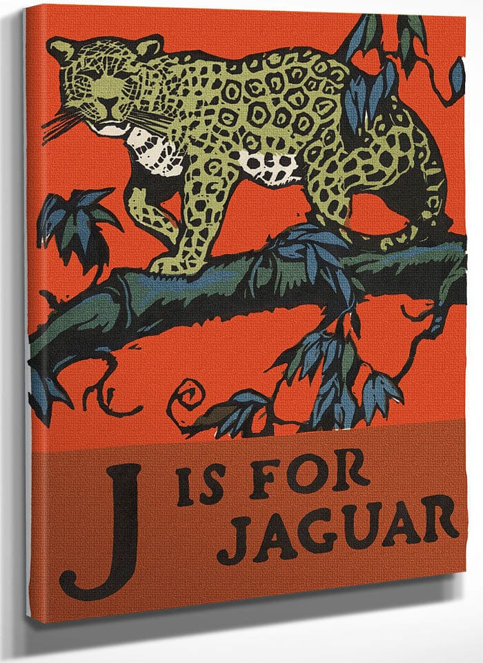Alphabet J Is For Jaguar By C.B. Falls Fine Art Print
