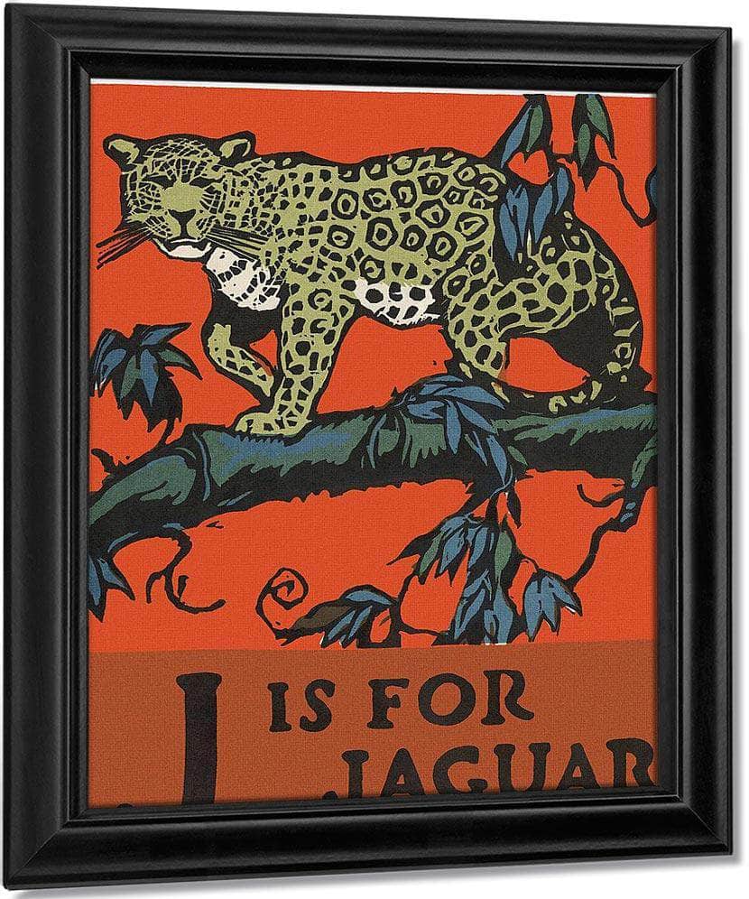 Alphabet J Is For Jaguar By C.B. Falls Fine Art Print