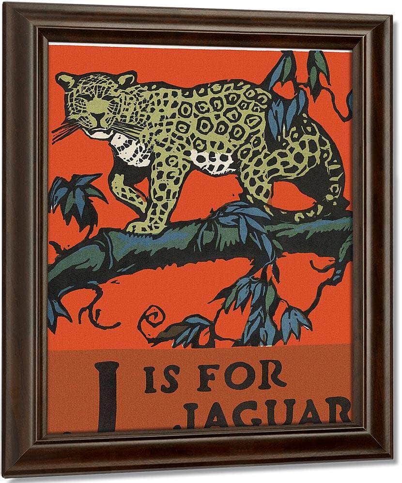 Alphabet J Is For Jaguar By C.B. Falls Fine Art Print
