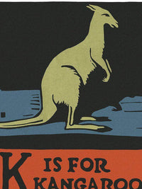 Alphabet  K Is For Kangaroo By C.B. Falls Fine Art Print