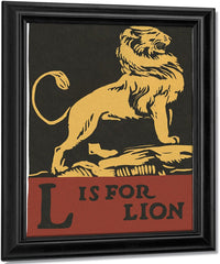 Alphabet  L Is For Lion By C.B. Falls Fine Art Print