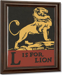 Alphabet  L Is For Lion By C.B. Falls Fine Art Print