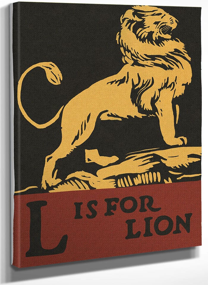 Alphabet  L Is For Lion By C.B. Falls Fine Art Print