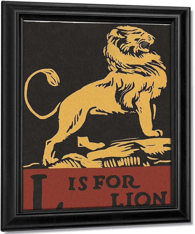 Alphabet  L Is For Lion By C.B. Falls Fine Art Print