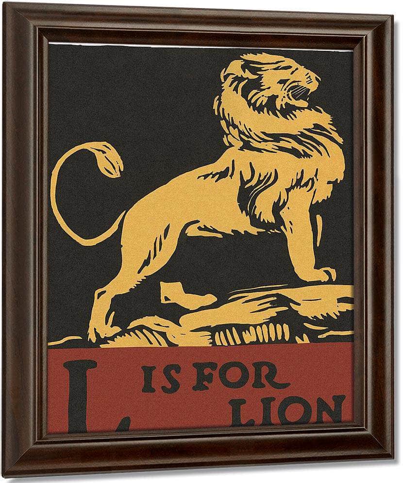 Alphabet  L Is For Lion By C.B. Falls Fine Art Print
