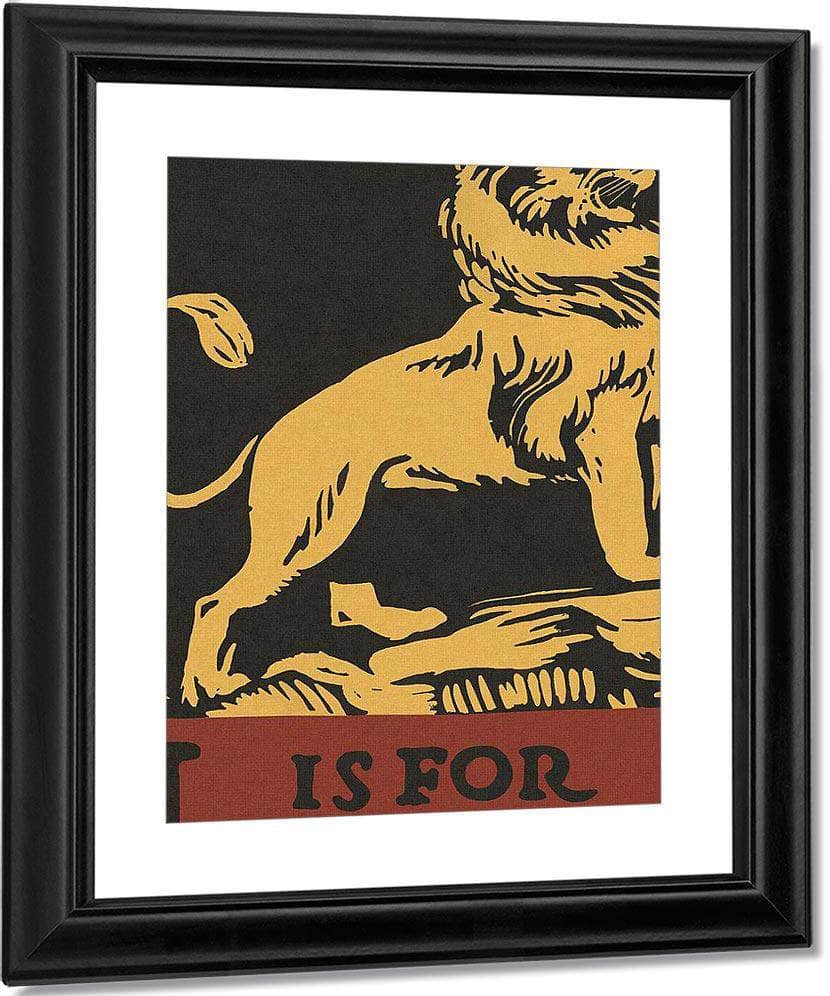 Alphabet  L Is For Lion By C.B. Falls Fine Art Print