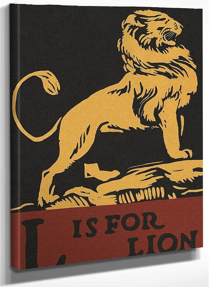 Alphabet  L Is For Lion By C.B. Falls Fine Art Print
