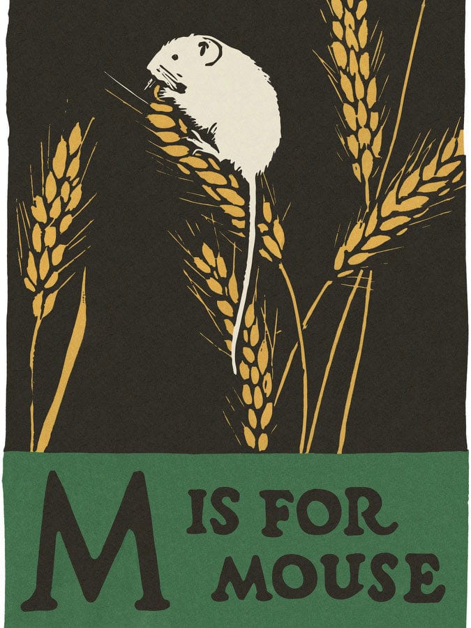 Alphabet  M Is For Mouse By C.B. Falls Fine Art Print