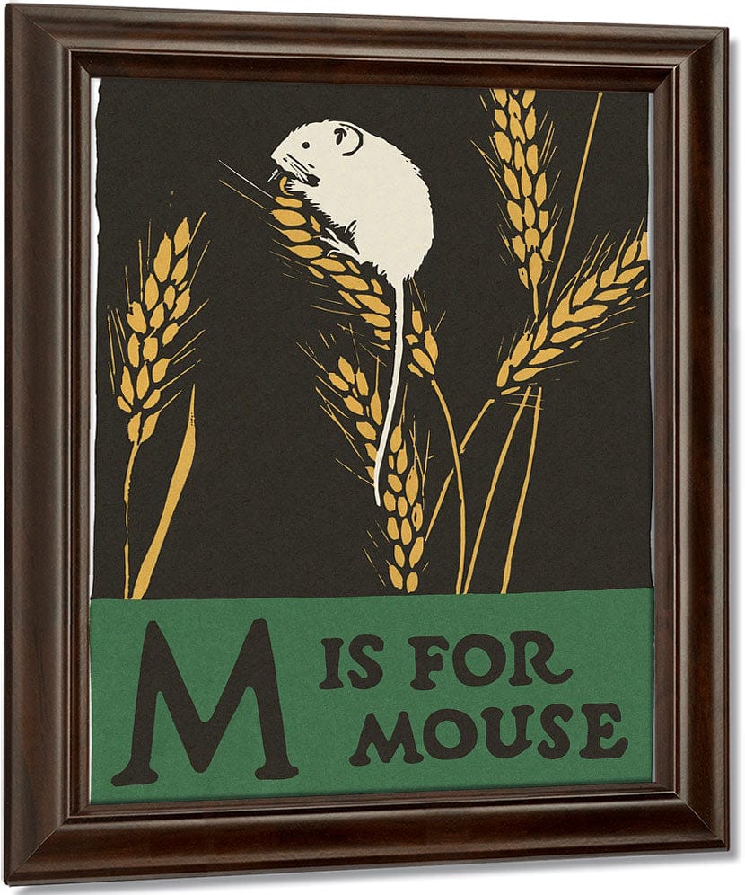 Alphabet  M Is For Mouse By C.B. Falls Fine Art Print