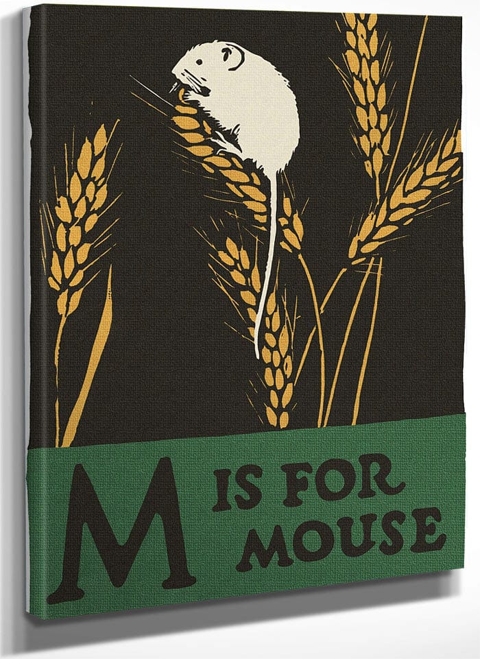 Alphabet  M Is For Mouse By C.B. Falls Fine Art Print