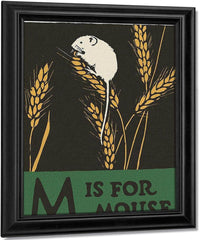 Alphabet  M Is For Mouse By C.B. Falls Fine Art Print