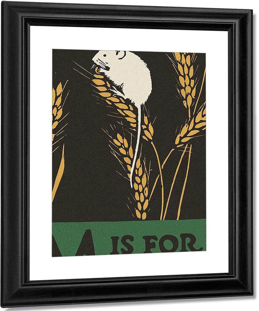 Alphabet  M Is For Mouse By C.B. Falls Fine Art Print