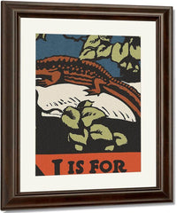 Alphabet  N Is For Newt By C.B. Falls Fine Art Print