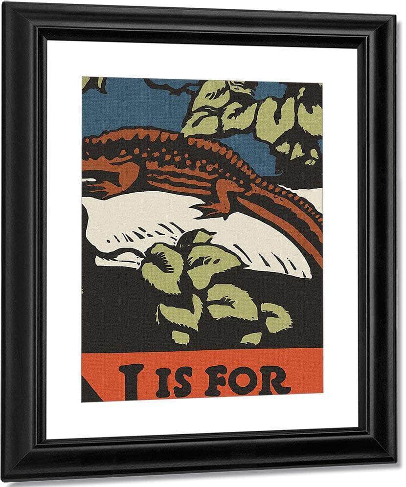 Alphabet  N Is For Newt By C.B. Falls Fine Art Print