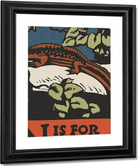 Alphabet  N Is For Newt By C.B. Falls Fine Art Print