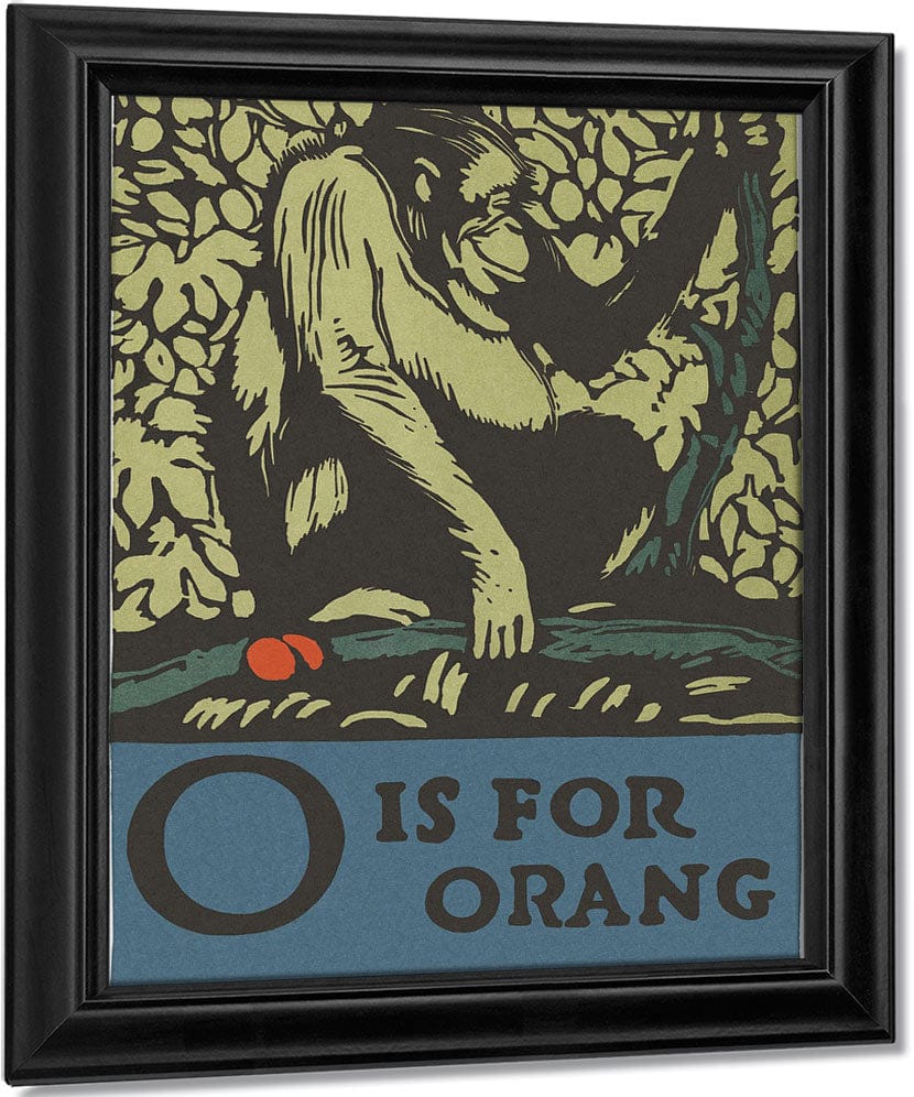 Alphabet O Is For Orangutan By C.B. Falls Fine Art Print