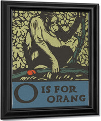 Alphabet O Is For Orangutan By C.B. Falls Fine Art Print