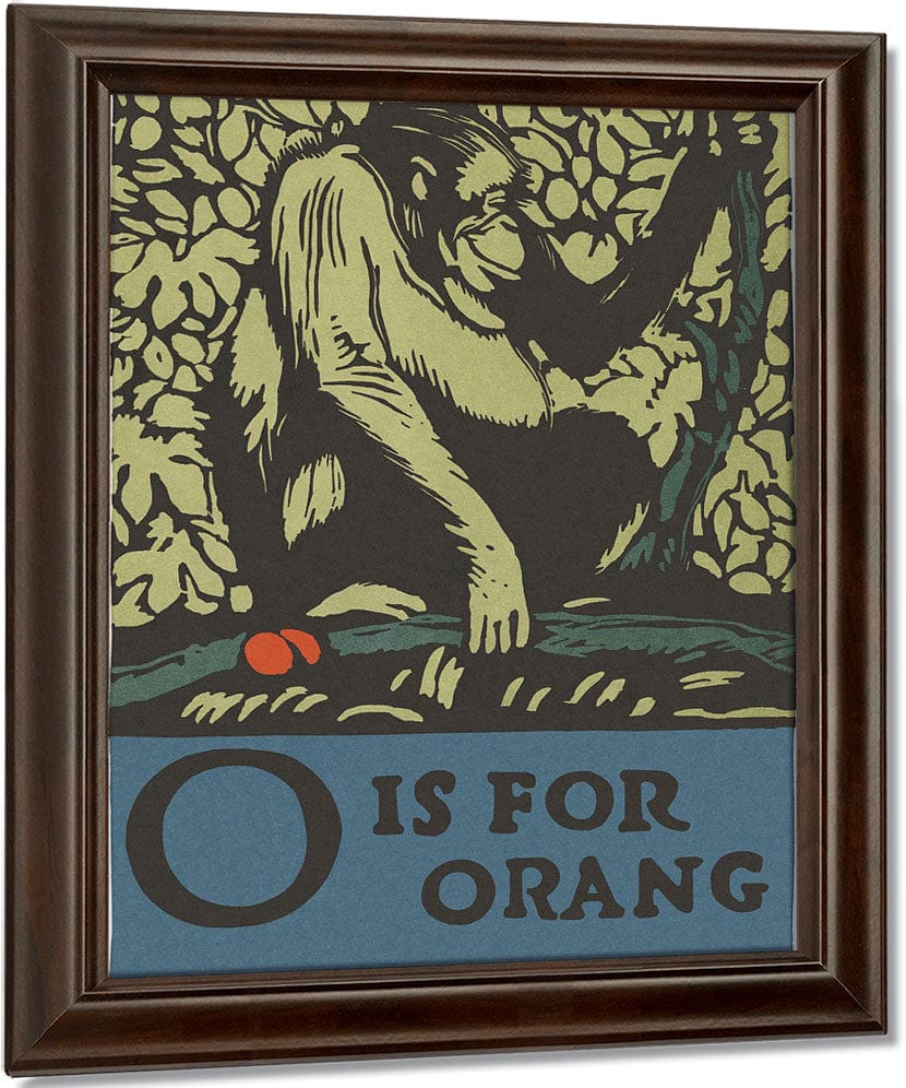 Alphabet O Is For Orangutan By C.B. Falls Fine Art Print