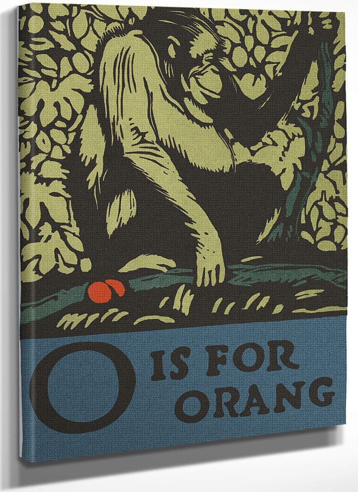 Alphabet O Is For Orangutan By C.B. Falls Fine Art Print