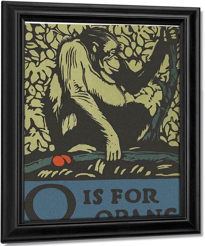 Alphabet O Is For Orangutan By C.B. Falls Fine Art Print